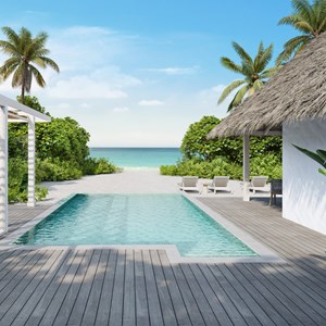 Two Bedroom Beach Villa with Pool - Six Senses Kanuhura