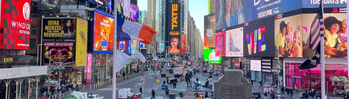 Tijdens een NBA reis is er ook tijd voor sightseeing zoals het bezoeken van Times Square